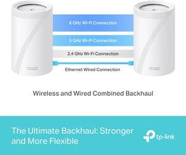 TP-Link Deco BE65 BE9300 Tri-Band Whole Home Mesh WiFi 7 System, Speeds up to 9214 Mbps, AI-Driven, Connect Over 200 Devices, Ideal for Gaming&4K, Easy Setup, Mesh System 2.5G Connectivity, Pack of 3