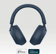 Sony WH-1000XM5 Noise Cancelling Wireless Headphones - 30 hours battery life - Around-ear style - Optimised for Alexa and the Google Assistant - with built-in mic for phone calls - Midnight Blue