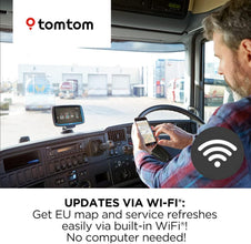 TomTom Truck Sat Nav GO Professional 620 with European Maps and Traffic Services (via Smartphone) Updates via WI-FI, Designed for Truck, Coach, Bus and Large Vehicles