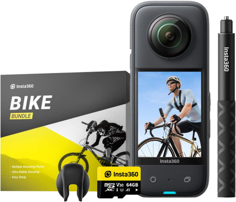 Insta360 X3 Bike Kit - Waterproof 360 Action Camera with 1/2