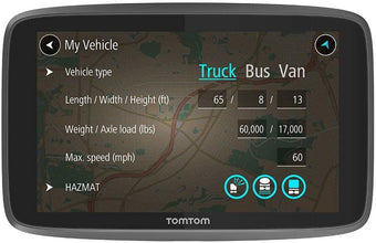 TomTom Truck Sat Nav GO Professional 620 with European Maps and Traffic Services (via Smartphone) Updates via WI-FI, Designed for Truck, Coach, Bus and Large Vehicles