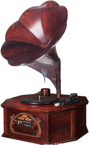 Old-fashionedrecord playerturntable Bluetooth USB record player with phone Subwoofer home furnishings Mahogany material, capable on Bluetooth/USB along with Corded Electric