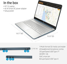 HP 15.6 inch FHD Laptop, 6-Core AMD