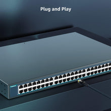 YuanLey 48 Port Gigabit PoE Switch Unmanaged with 2 1000Mbps SFP Uplink, 50 Port 802.3af/at 800W High Power PoE+ Network Switch, Metal Rackmount Power Over Ethernet Switch