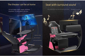 FLOWFX Video Game Chairs Gaming Chair Ergonomic Computer Cockpit Happy-Chair-Esports-Chair with Comfortable Neck And Lumbar Spine Tiresome (Color : Blue) lofty ambition