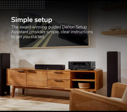 Denon AVR-S970H 8K AV Receiver, 7.2ch Home Cinema Amplifier, Dolby Atmos, DTS:X, Dolby Surround Sound, and DTS Neural:X, Alexa Compatible, Bluetooth, AirPlay 2 and HEOS Built-in Multiroom Audio