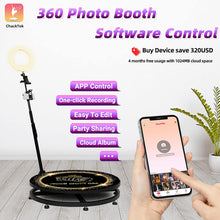 360 Photo Booth Machine with Software Upgrades - Stand-on Ring Light, 360 Degree photo