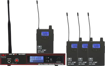 Galaxy Audio AS-1100-4 Band Pack Wireless In-Ear Monitor System, Code D (584MHz - 607MHz) GAA AS11004D