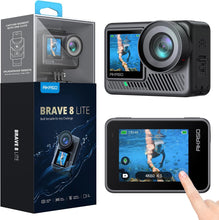 AKASO Brave 8 Lite Waterproof Action Camera - 4K60 Ultra HD Video, 20MP Photos, HDR, Dual Screen, SuperSmooth Stabilization, 8X Slow Motion, 4X ZOOM, Super Wide Angle, and Accessory Kits