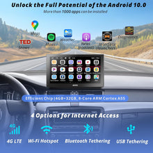 ATOTO P9 9inch QLED Digital Media Receivers Android Portable Car Stereo, 4G+32G, Wireless CarPlay & Android Auto, 4G LTE, 2 Bluetooth, GPS Tracking, HDMI Input, with 1080P Dash & Rear Cam, P909PR-S3