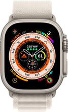 Apple Watch Ultra (GPS + Cellular, 49mm) Smart watch - Titanium Case with Starlight Alpine Loop - Small. Fitness Tracker, Precision GPS, Action Button, Extra-Long Battery Life, Brighter Retina Display