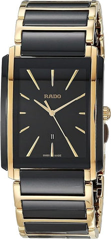 Rado Men's Integral Ceramic Watch Black and Gold, Ref. R20204162