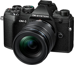 OM SYSTEM OM-5 Micro Four Thirds System Camera incl. lens M.Zuiko Digital ED 12-45mm PRO, 20 MP Live MOS Sensor, Improved 5-Axis Image Stabilisation, IP53, Handheld High Res Shot, Black/Black